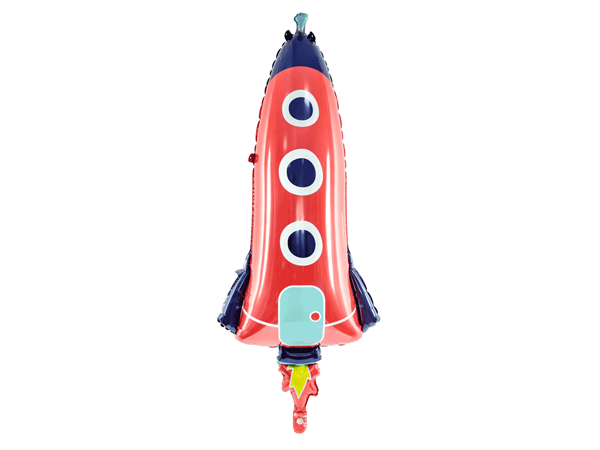 Giant Red Rocket Ship 45" Foil Balloon