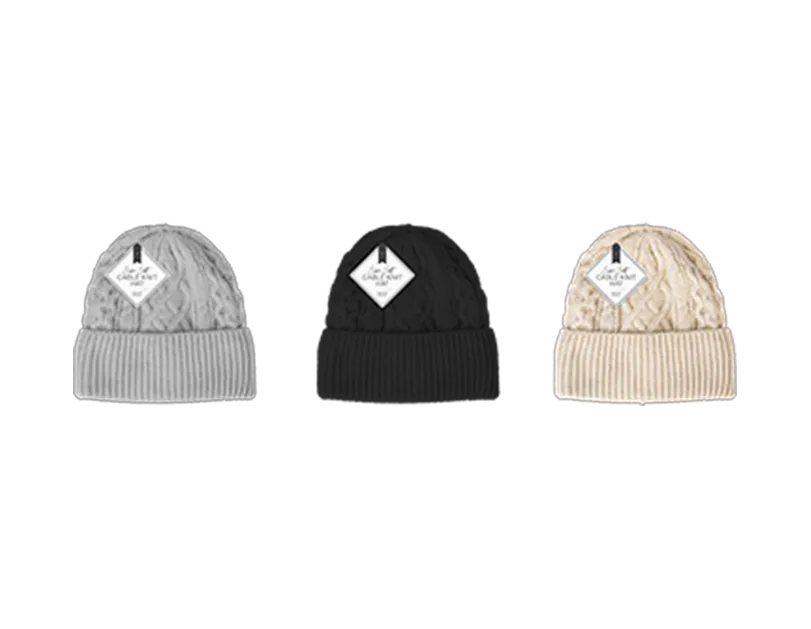 Gem Imports 12 Pack Cable Knit Hat Ladies