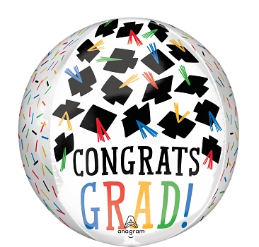Anagram Foil Balloon Orbz Hats Off Grad 16