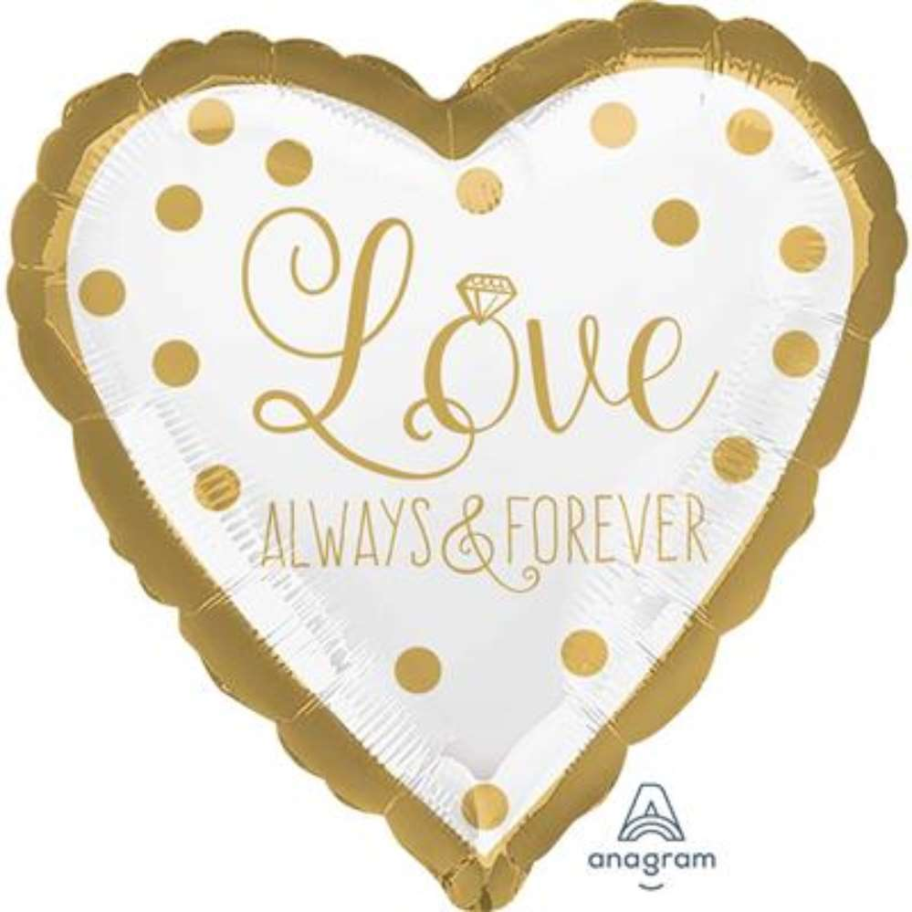 Anagram Wedding Gold 18" Foil Balloon
