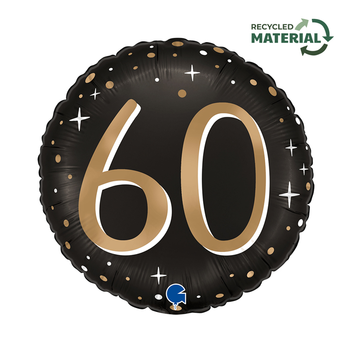Grabo Age 60 Black & Gold 18" Foil Balloon