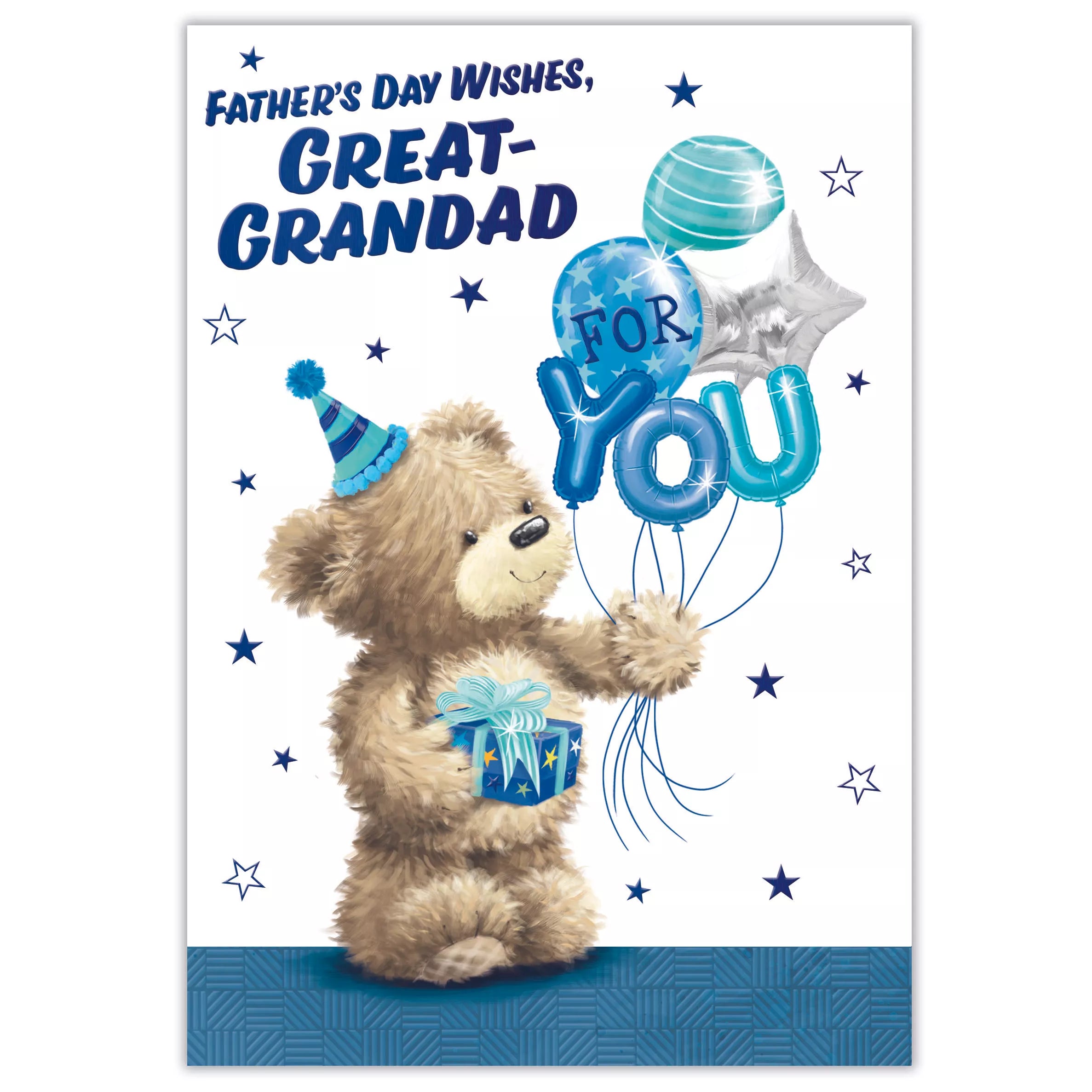 Kingsley 6-pack C50 Father's Day Great-Grandad greeting cards with colorful designs and heartfelt messages.