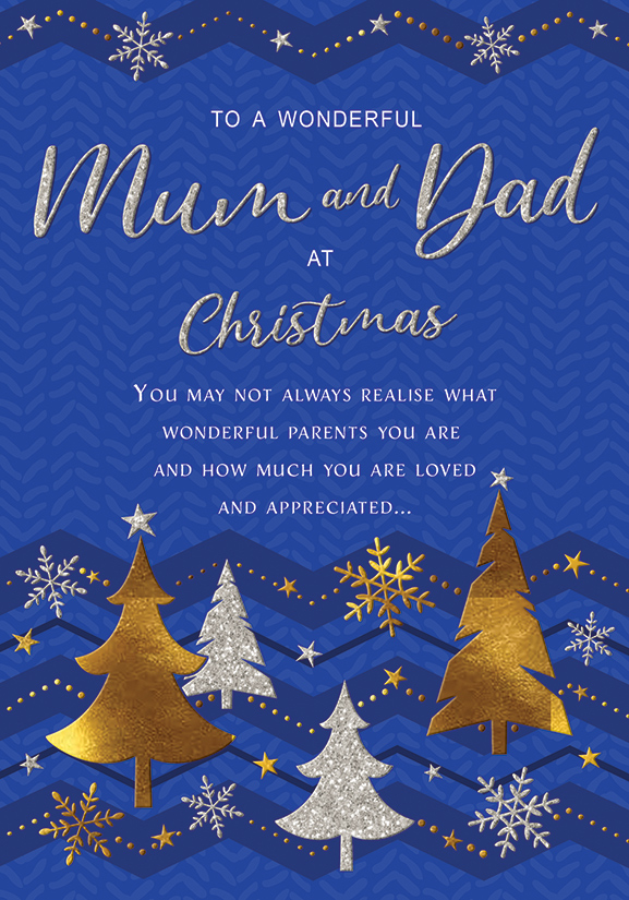 Regal 6 Pack C75 Cards Christmas Mum & Dad