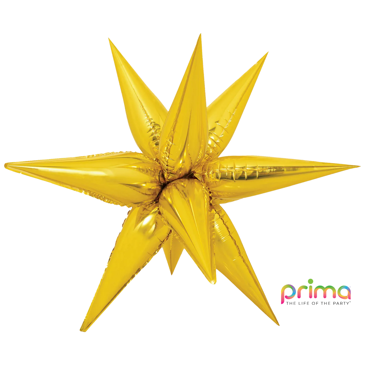 Prima Foil Balloon Gold Starburst 40"