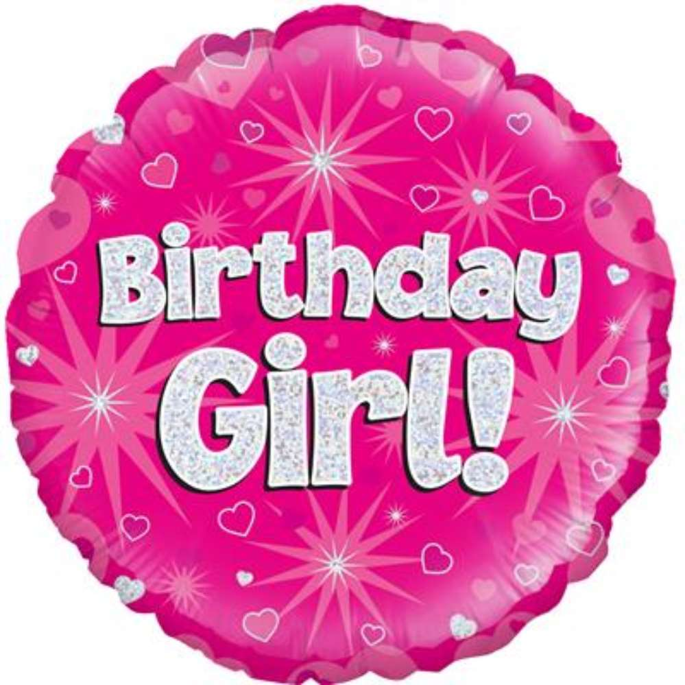 Oaktree Birthday Girl Pink 18" Foil Balloon