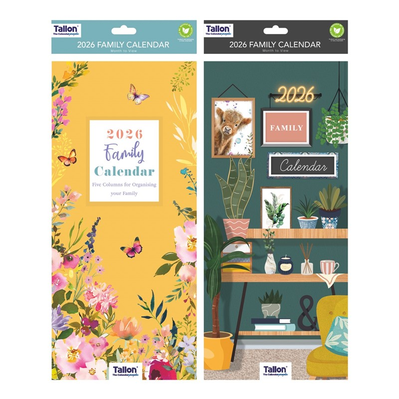 Organiser Calendar Home & Botanical 2027 12pk
