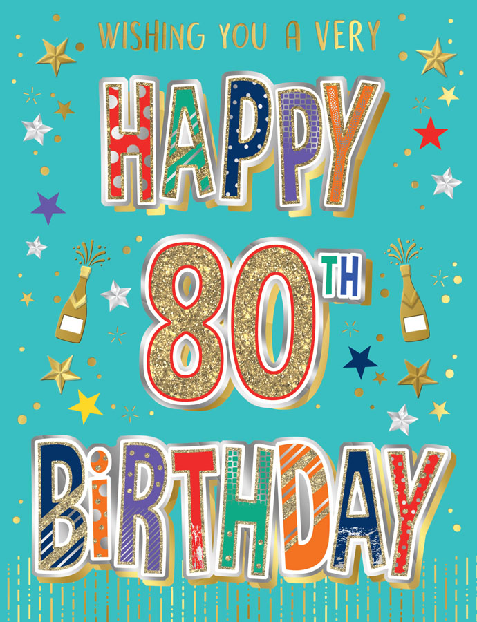 Regal 6 Pack Cards S8 Everyday Birthday Age 80