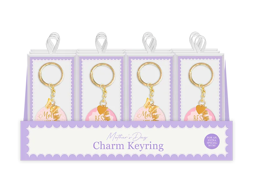 Gem Imports 24 Pack Keyring Mother's Day