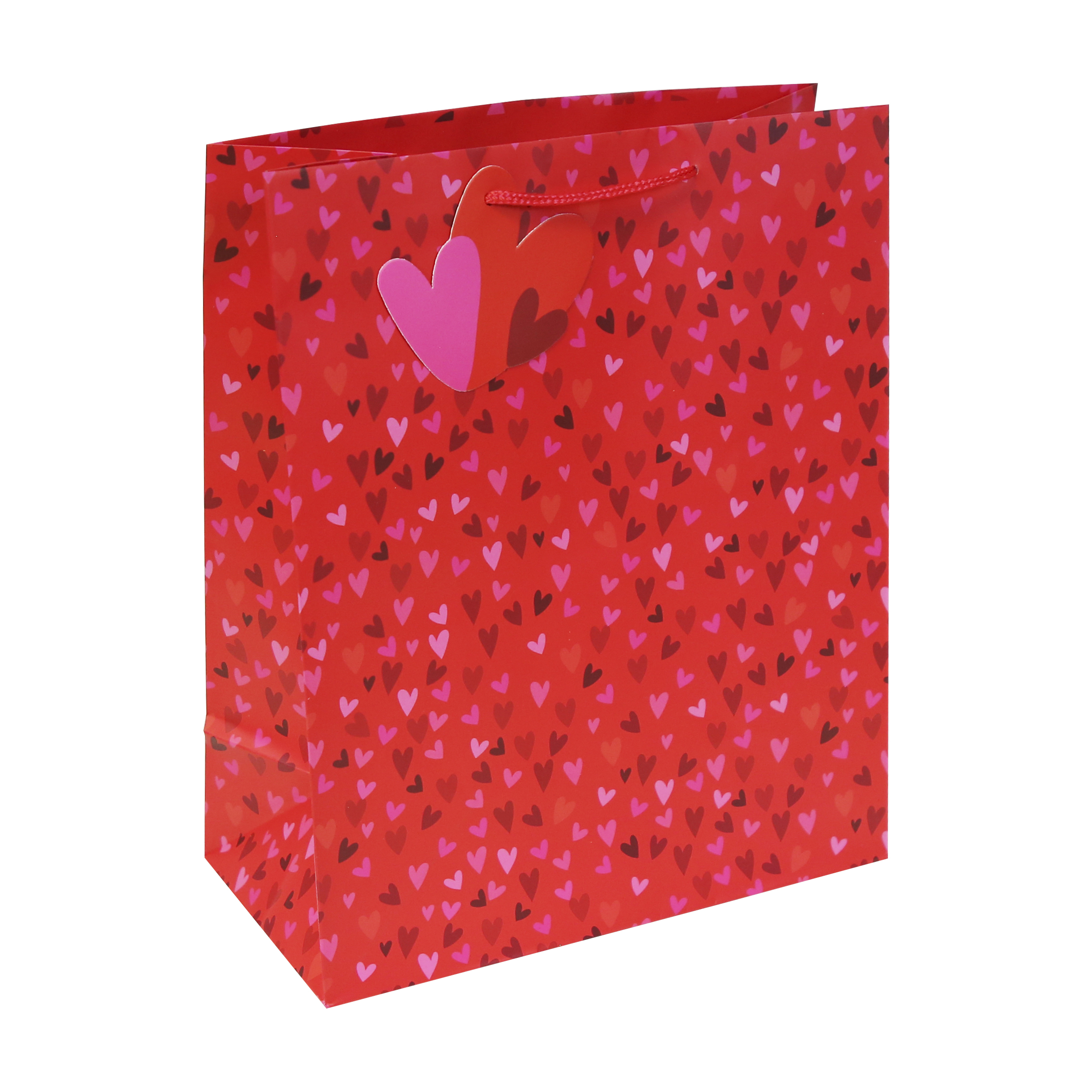 12pk Gift Bag Mini Hearts Large Bag