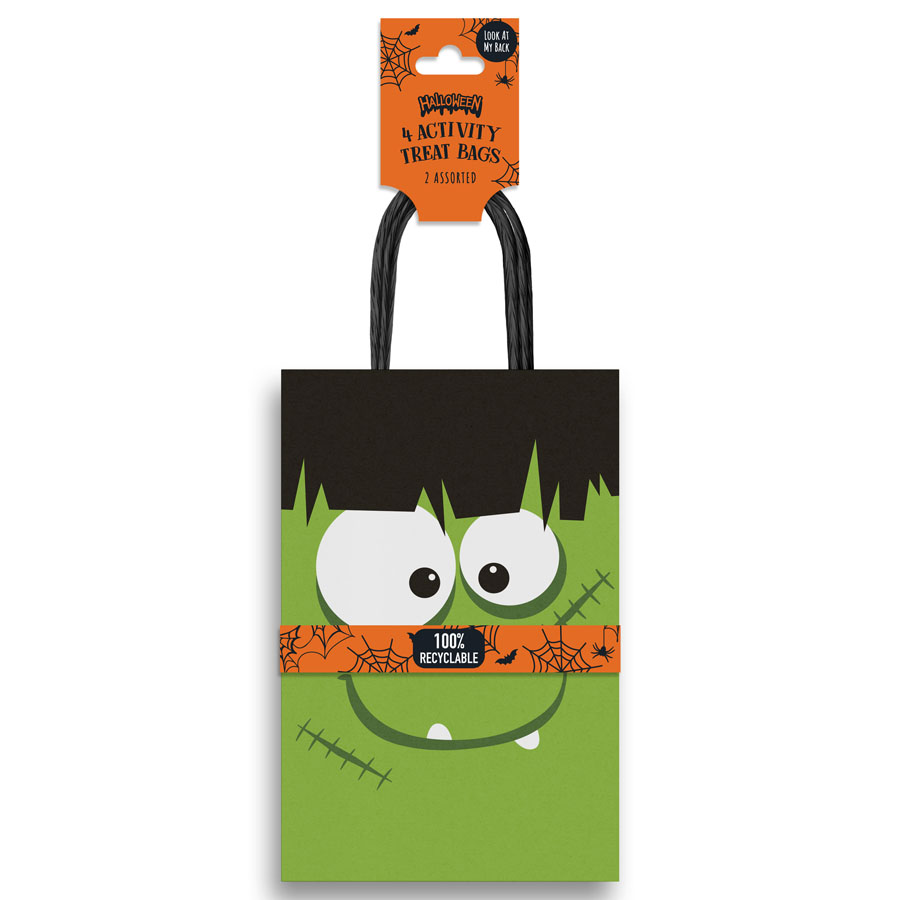 Halloween Activity Treat Bags 14x22cm 4pk