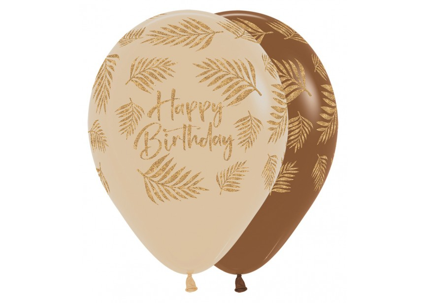 Sempertex Birthday Palms Glitter 12" Latex 25pk