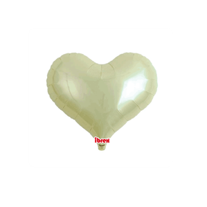 Ibrex Jelly Foil Balloon Metallic Ivory Heart 14