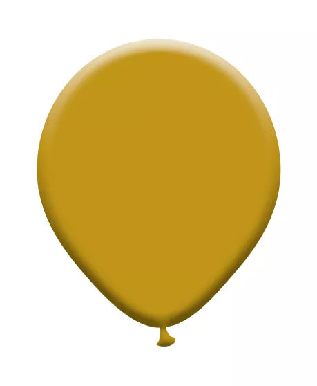Gold 10-inch latex balloons from Giftzone, decorated for celebrations, shown in a pack of six for party decorating.
