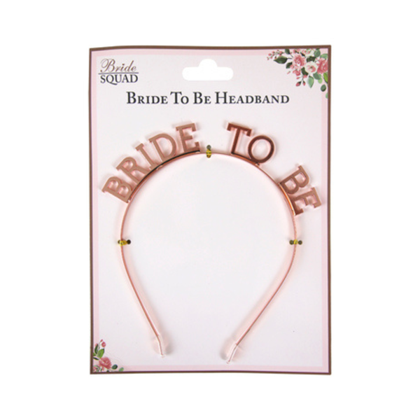 Bride To Be Rose Gold Metallic Headband