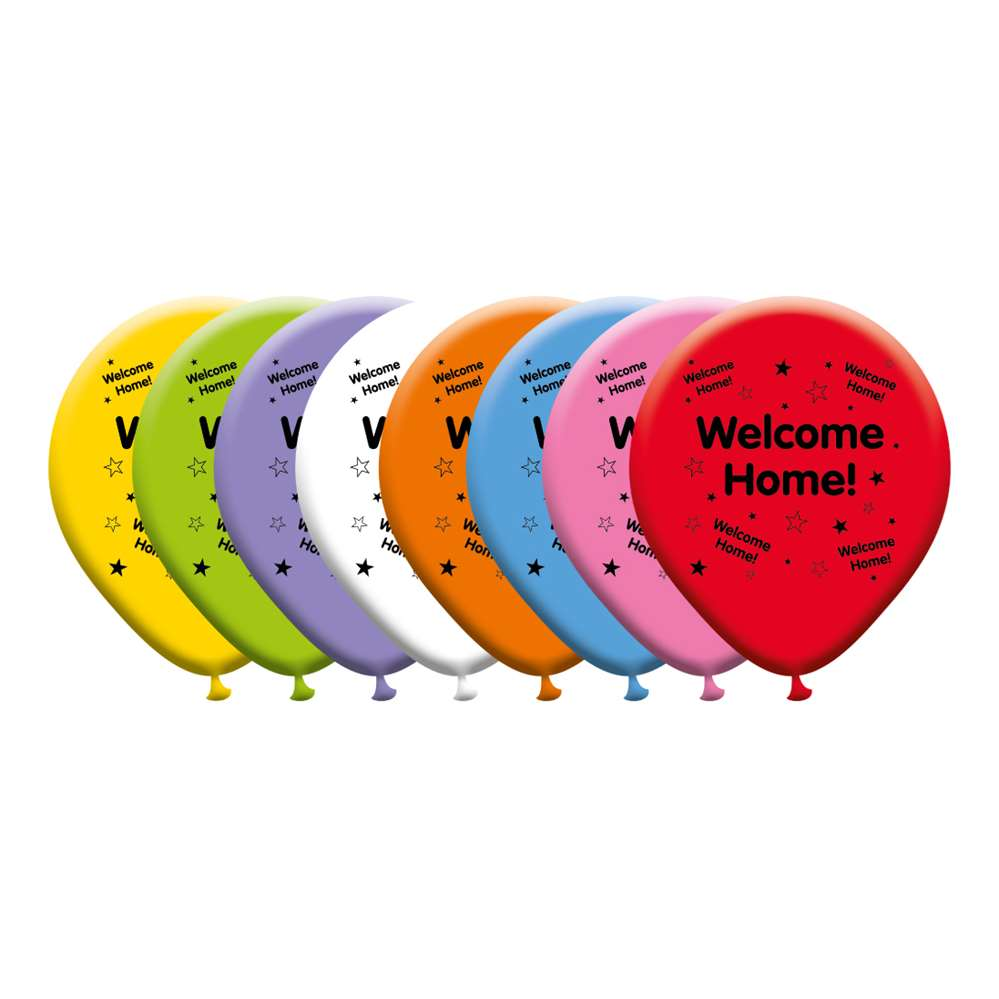 8pk Latex Balloons Welcome Home