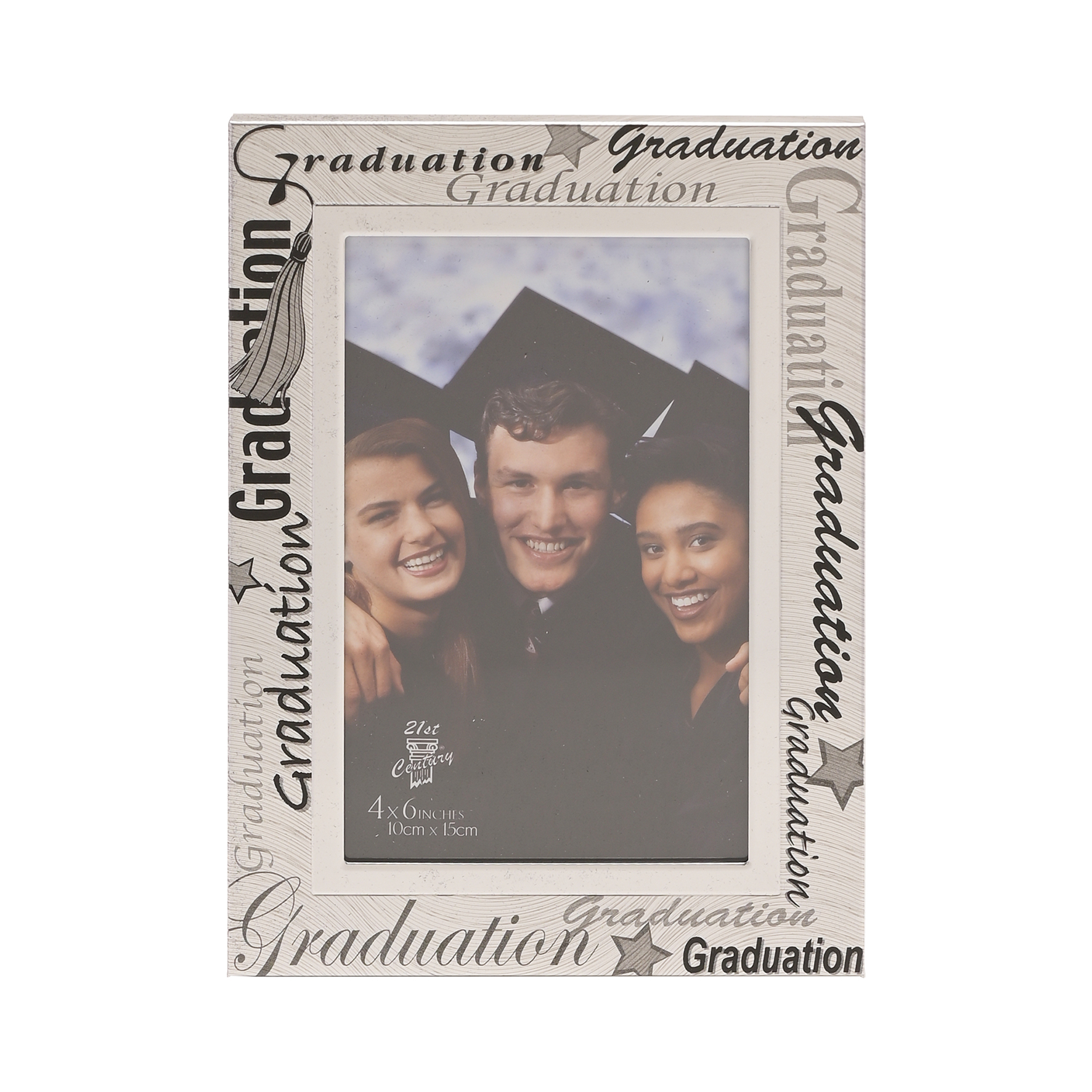 Widdop Photo Frame Graduation Silver & Black 6x4
