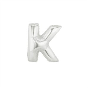 Oaktree Foil Balloon Silver 7" Letter K