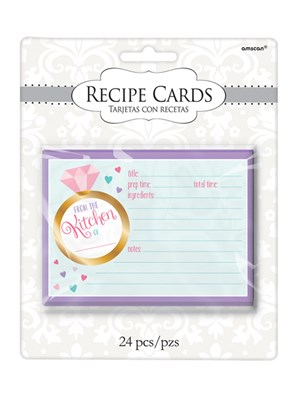 Amscan 24 Pack Wedding Shower Recipe Cards