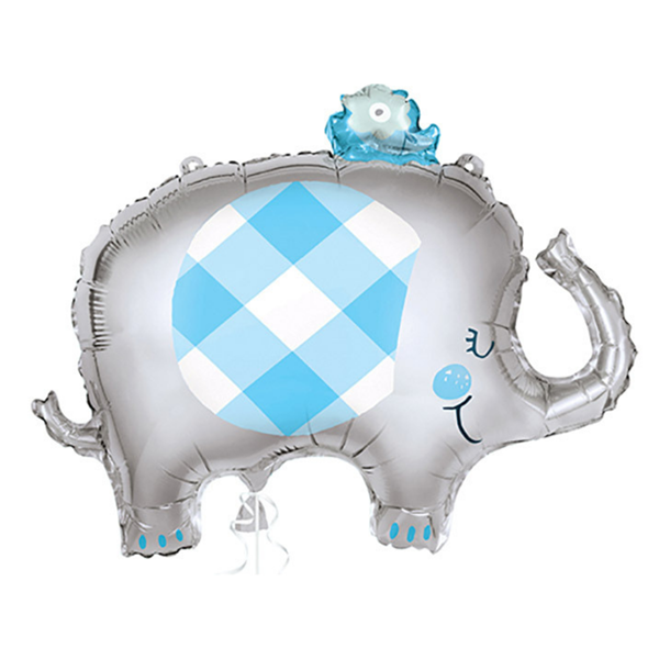 Unique Foil Balloon Elephant Blue 29"