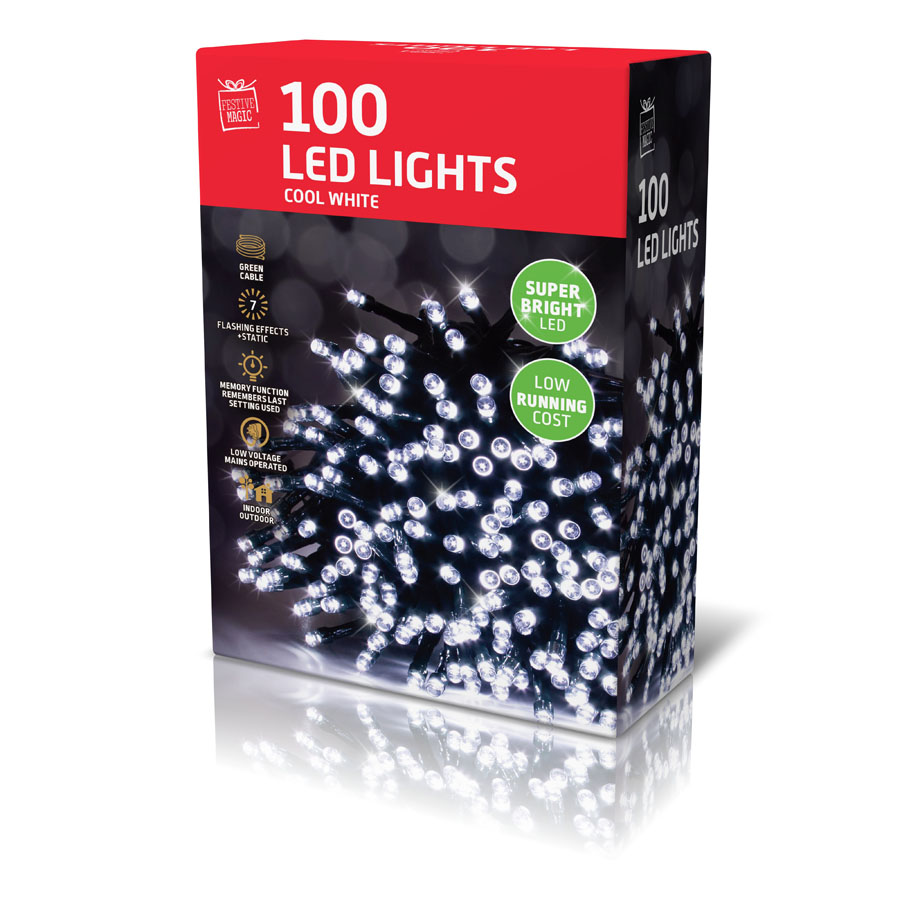 Uncle Bills 100 Pack LED Lights White