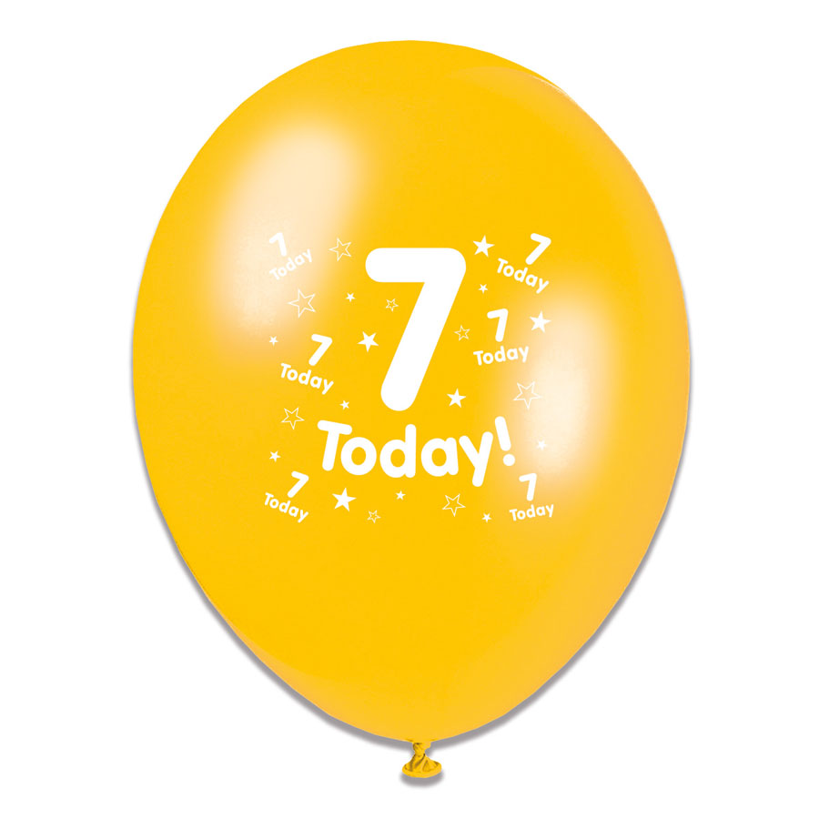 Tiger Feet Age 7 Birthday 10" Balloons 6x8pk