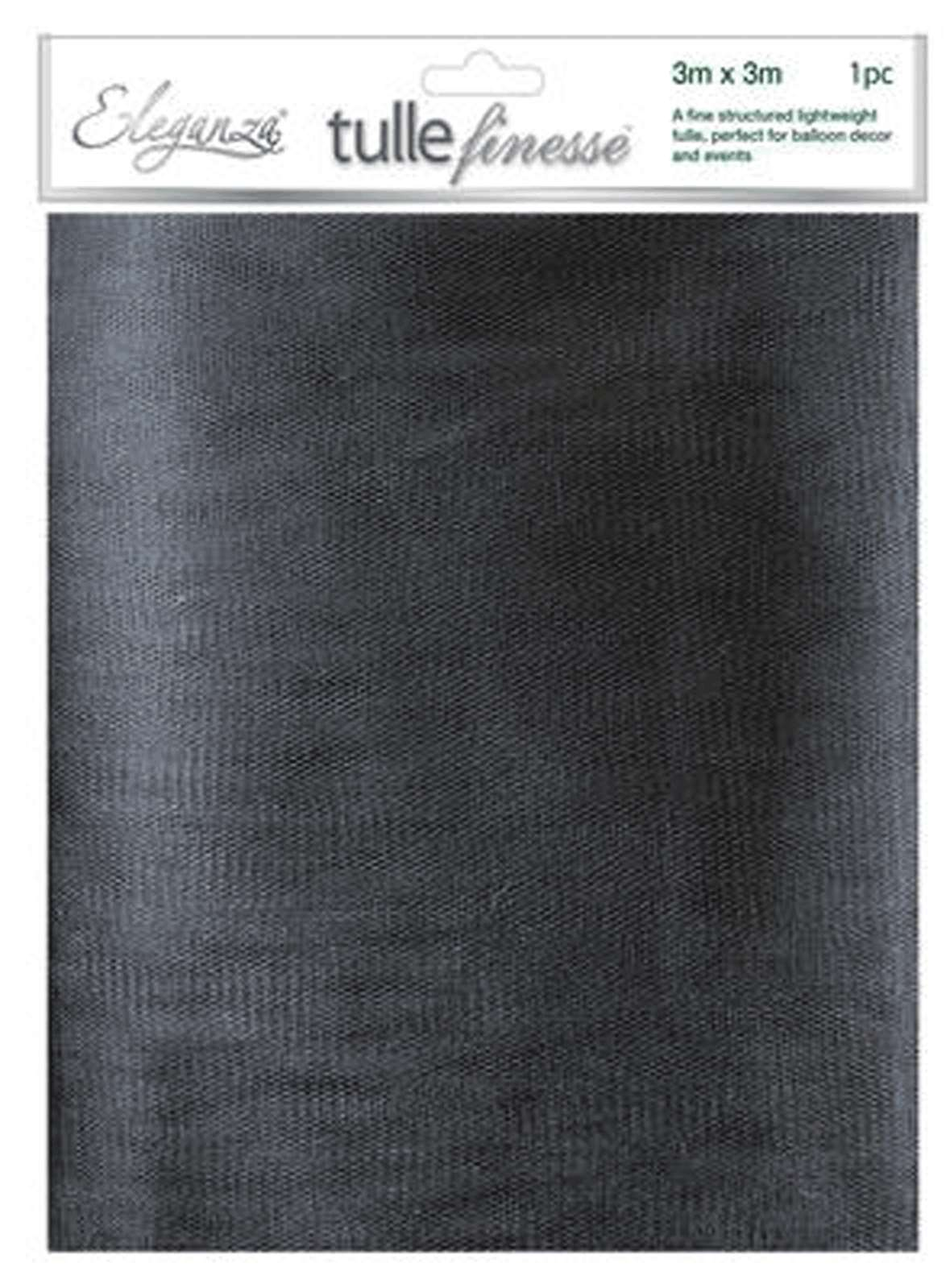 Eleganza Tulle Square Black 3x3m