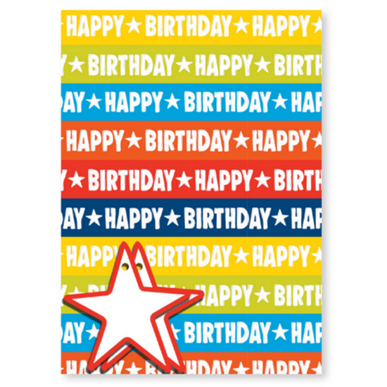 Wrap & Tags Colourful Happy Birthday 2pk