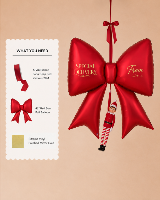 Grabo Foil Balloon Bow Red 41"