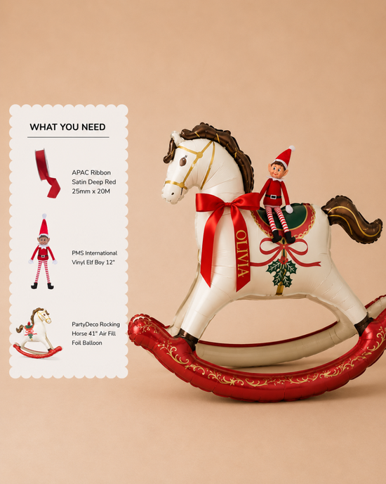 PartyDeco Rocking Horse 41" Air Fill Foil Balloon