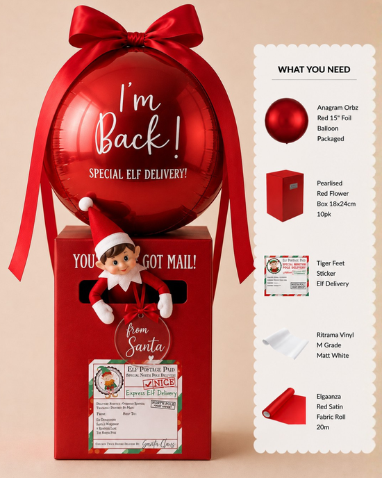 Anagram Orbz Red 15" Foil Balloon Packaged