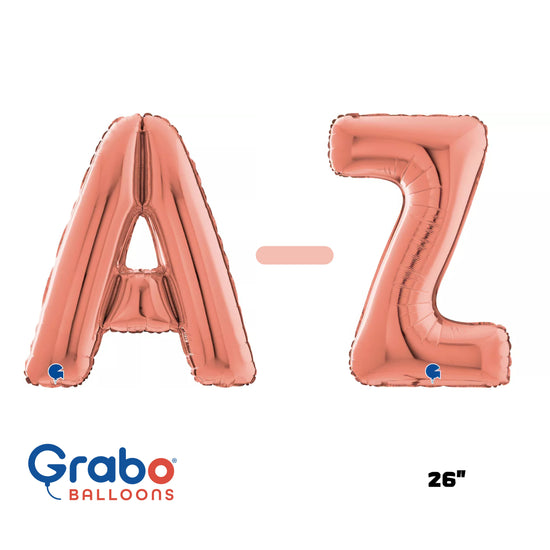 Grabo Foil Balloon Rose Gold 26" Letters A - Z