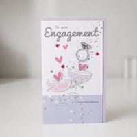 Tiger Feet C90 Engagement 6pk party decorations in assorted engagement-themed designs