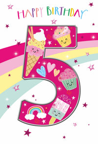 Simon Elvin C50 Birthday Age 5 6pk