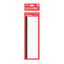 Calendar MTV Slim Red & Black 2027 12pk