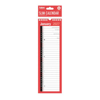 Calendar MTV Slim Red & Black 2027 12pk