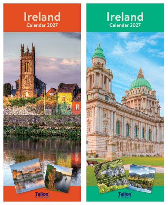 Calendar Super Slim Ireland 2027 24pk