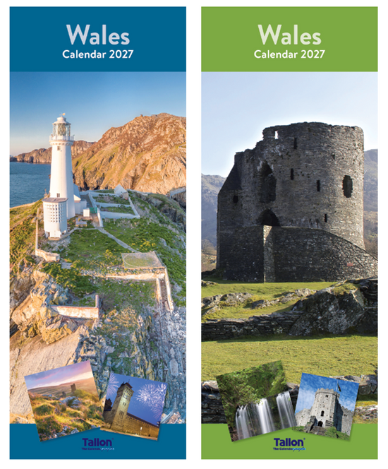 Calendar Super Slim Wales 2027 24pk