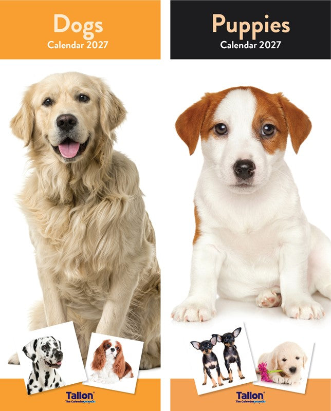 Calendar Super Slim Dogs & Puppies 2027 24pk