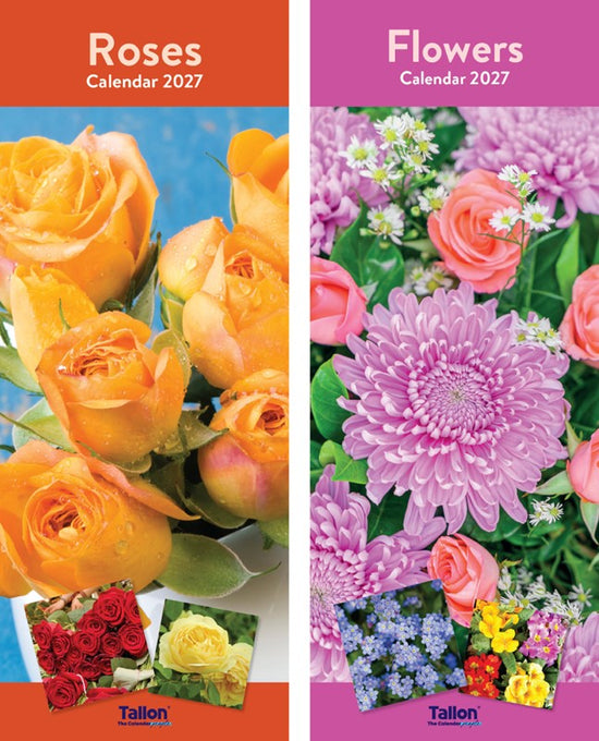 Calendar Super Slim Flowers & Roses 2027 24pk