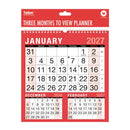 Calendar 3MTV Red & Black 2027 12pk