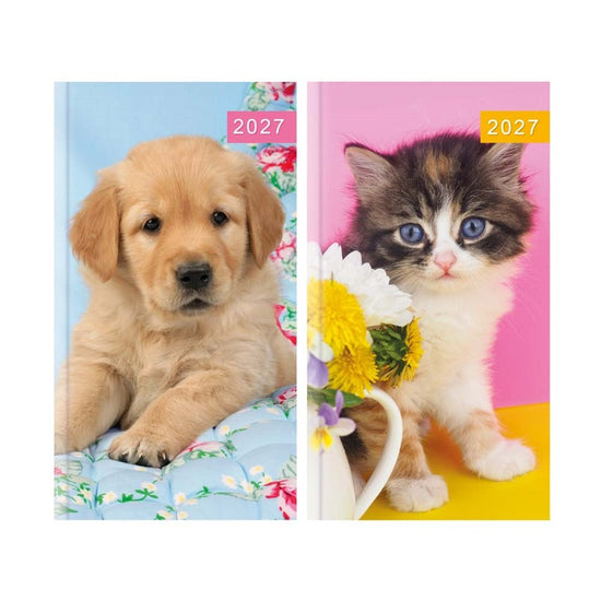 Diary Slim WTV Kitten & Puppy 2027 18pk