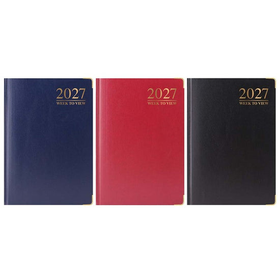 Diary A6 WTV Padded Casebound Gilt 2027 10pk