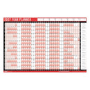 Calendar Full Year Wall Planner Red & Black 2027