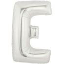 Oaktree Foil Balloon Silver 40" Letter E