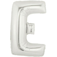 Oaktree Foil Balloon Silver 40" Letter E