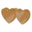 Balloon Weight Double Heart Gold