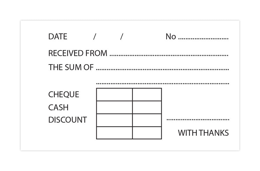 Receipt Duplicate Book 63x105mm 36pk
