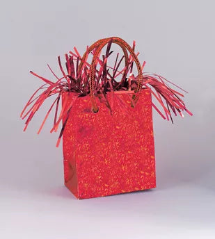 Mini Gift Bag Balloon Weight Red Prism