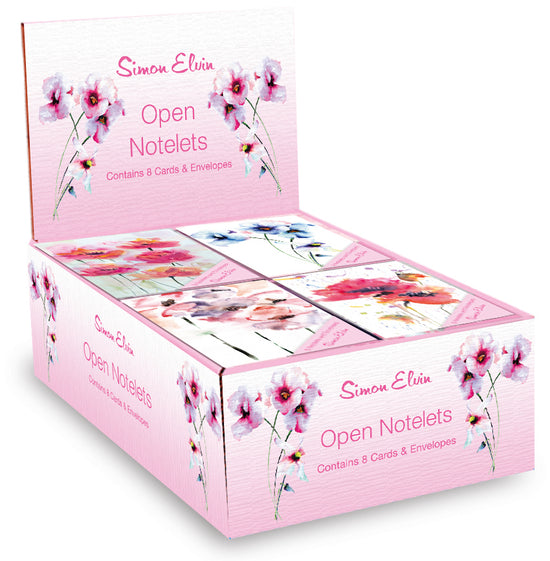 Simon Elvin Notelet Blank Floral 8pk
