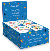 Simon Elvin Notelet Thank You Colourful 8pk